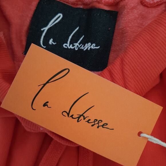 LA DETRESSE Blaze cut off Bermuda comfy athleisure red sweat shorts Size XS NEW - Picture 4 of 6